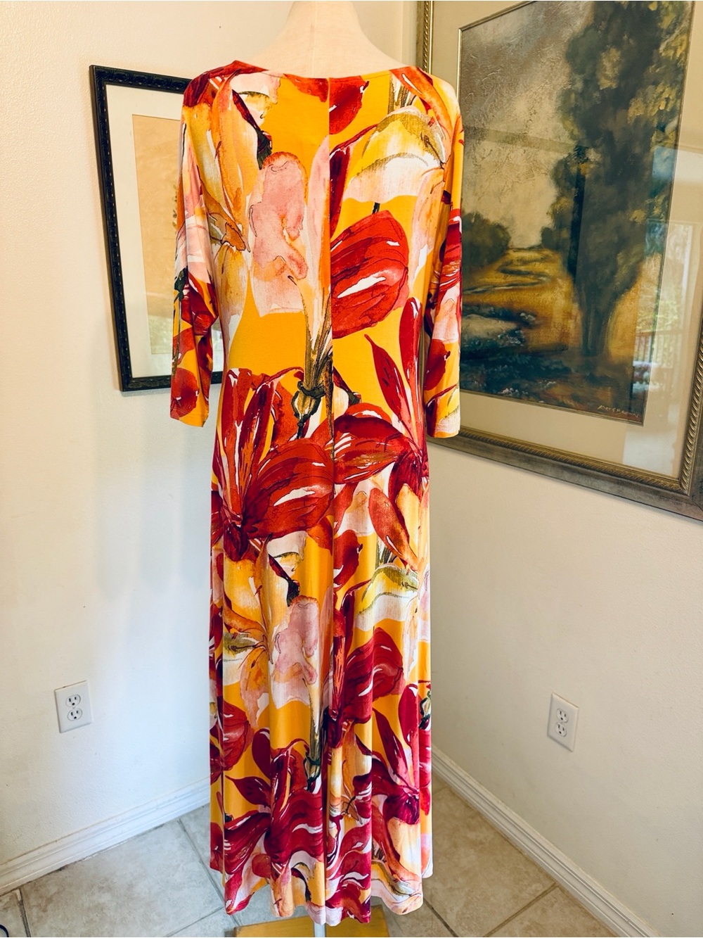NWT Soft Surroundings Elia Maxi Dress in Apricot Coral Size XLP - Picture 9 of 11